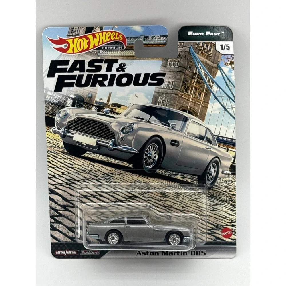 Hot Wheels Fast Furious Aston Martin DB5 Premium Die Cast Toy Car Silver Metal